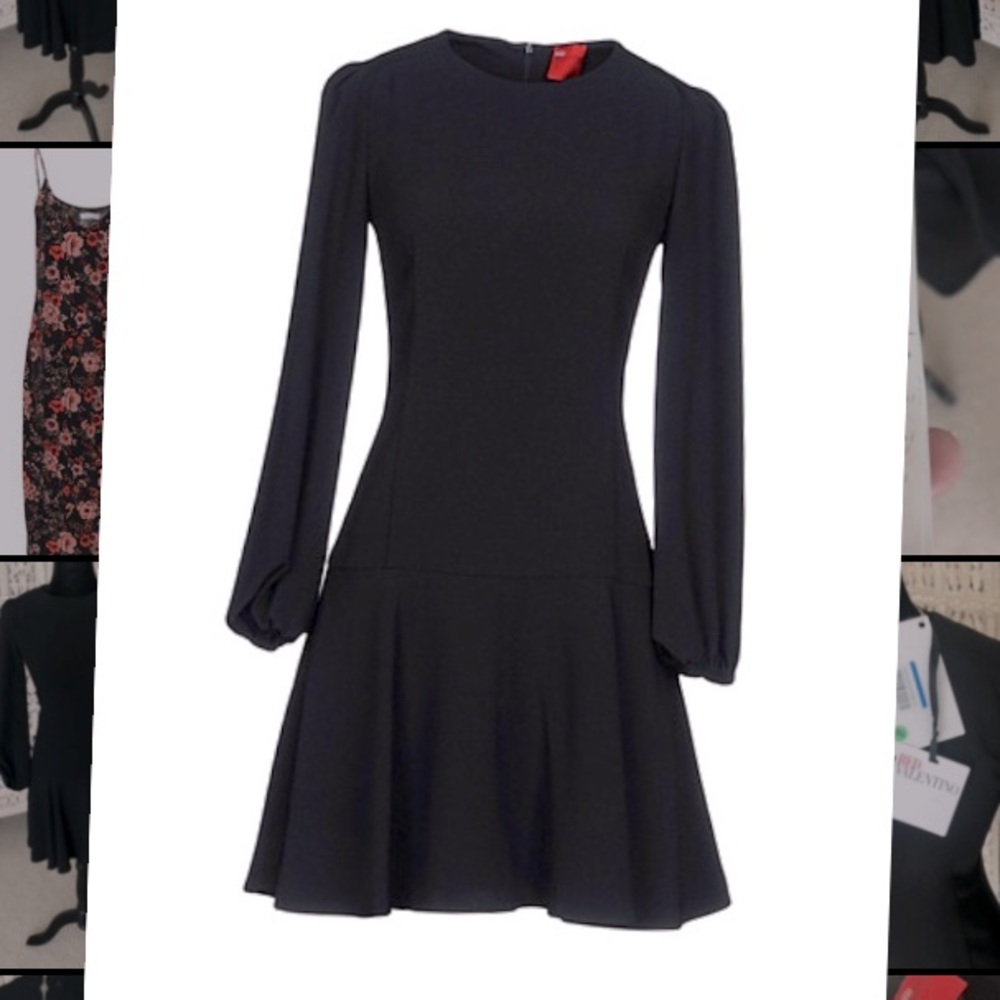 NWT RED Valentino black long sleeved dress